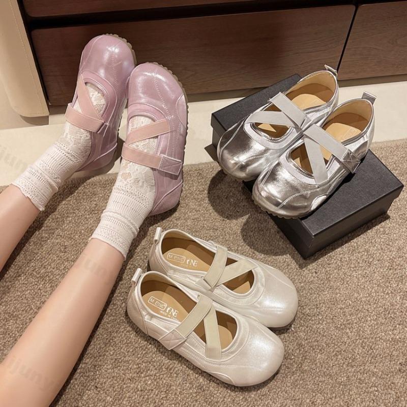 Fashion Elegant Shallow Mouth Casual Flat Single Shoes for Women Autumn 2025 Soft Soled Comfortable Fashion Ballet Style Mary Jane Shoes