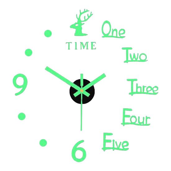 Luminous Wall Clock Modern Design Easy To Install Battery Powered Silent DIY Wall Clock Decoration for Living Room