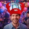 Cartoon Red Lobster Hat Cute Animal Headgear Creative Crab Hat  Birthday Party