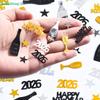2026 Золотой С Новым Годом Конфетти Рассыпать по Столу Блестки Бутылка Вина Новогодний Вечер Вечеринка Юбилей Декор Принадлежности