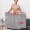 With Pocket Shower Towel Solid Color Short Towel Skirt Bathrobe Men Wearable Bath Towel  Shower