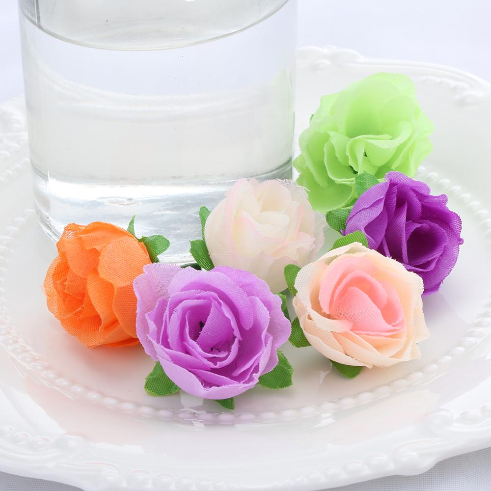 DIY Craft Mother's Day Gifts Beautiful Fake Bouquet Artificial Rose Wedding Decoration Flower Heads