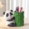 Подставка для ручек в форме бамбука в форме панды, органайзер для стола из смолы, держатель для карандашей в виде животного, контейнер для хранения канцелярских принадлежностей