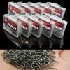 100PCS/SET Sharp Carbon Steel Barb Fishook Fishing Hooks Fish Bait Durable Head