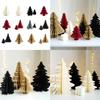 Christmas Paper Ornaments Handmade Decorative Pieces Paper Christmas Tree Desktop Artwork for Holiday Party Decor