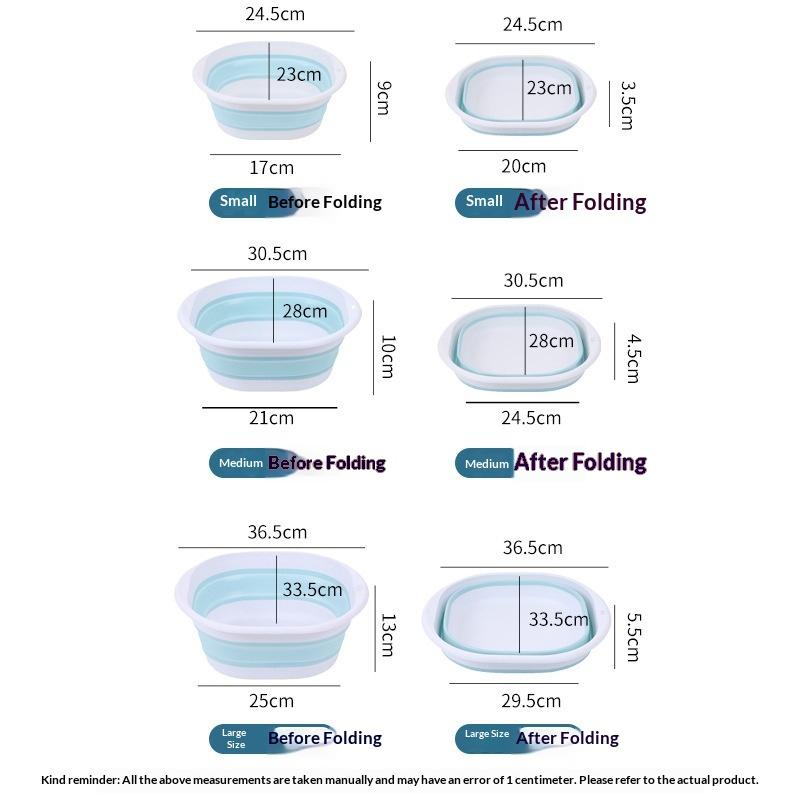3 шт. Складная раковина Студенческая раковина для общежития Портативная дорожная пластиковая сжимаемая раковина Складная раковина для воды Бытовая