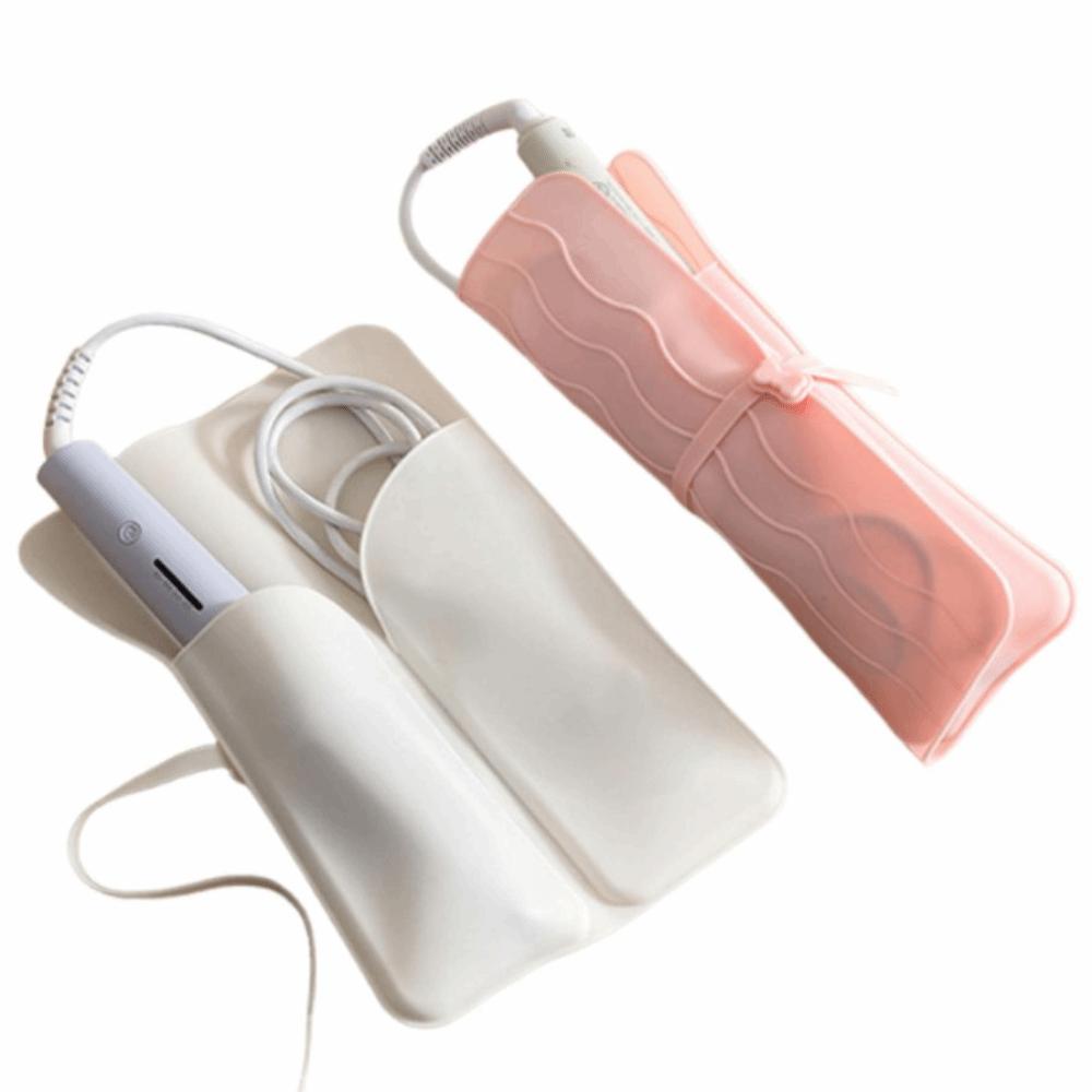 Silicone Straightener Storage Pouch 2 In 1 Curling Iron Carrying Case  Women Gift