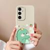 Phone Shell For Samsung A05 A36 A56 A26 S25 Plus Ultra F14 A05S A16 Case Liquid Silicone Lovely Dinosaur Cover Shockproof Protective For Samsung Capas