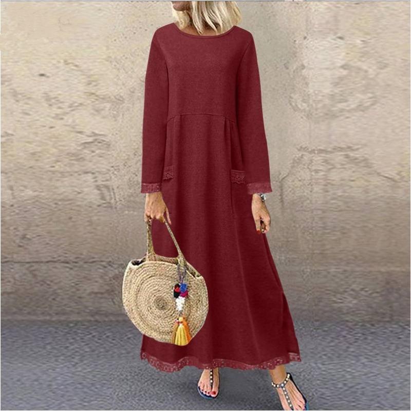 Зимнее теплое повседневное платье-пуловер с длинными рукавами