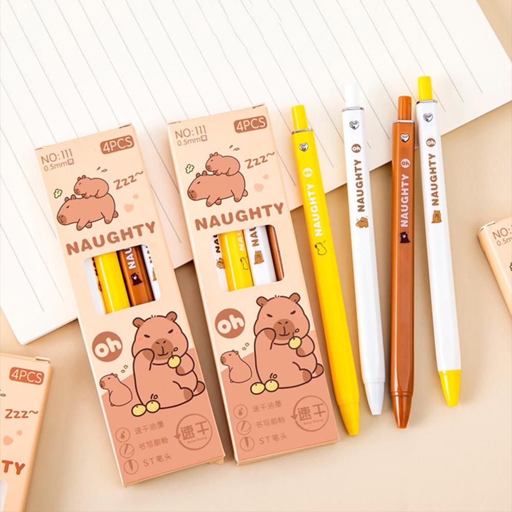 1 коробка 4 шт. милые животные Kabipbala для девочек и мальчиков гелевые ручки пресс для офиса подарок школьные принадлежности канцелярские принадлежности Kawaii забавные ручки