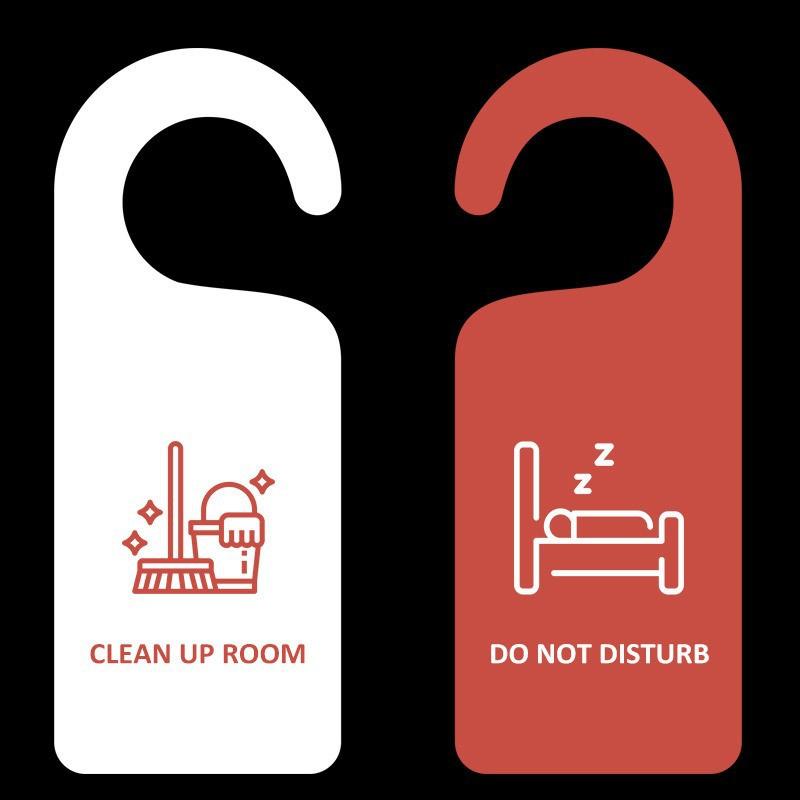 Do Not Disturb Door Sign Hanging Sign Shop Pendant Room Cleaning Double-Sided Door Tags For Club Cafe Hotel