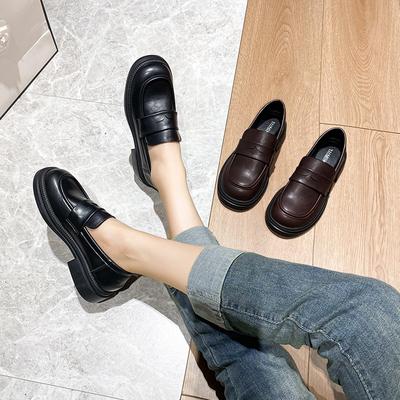557 ветер ретро универсальная платформа ленивые лоферы женские большой размер маленькие кожаные туфли