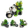Motorcyclist Frog Figurine Frog Couple Riding Motorcycle Statue Home Decoration Frog Sculpture for Indoor Desk Garden Outdoor Decor