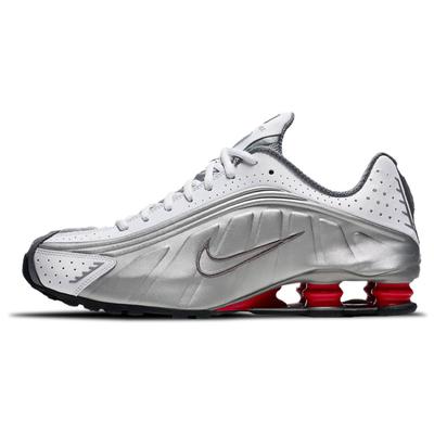 Кроссовки Shox R4 Металлический Серебристый Комета Красный 2018 BV1111-100