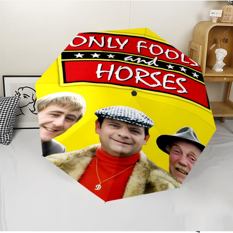 Only Fools and Horses Fashionable Automatic Opening/Closing Folding Umbrella. Portable and Foldable, Ideal for Gift, Travel, and Daily Use.