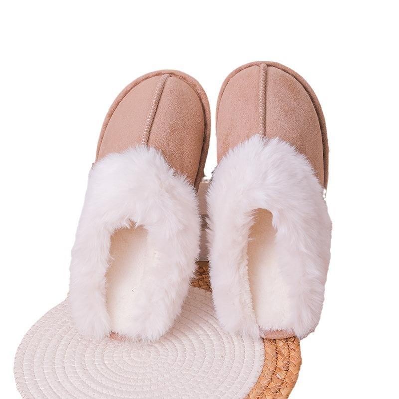Домашние теплые тапочки, утолщенные осенние и зимние домашние тапочки с полузакрытым каблуком, домашние теплые тапочки