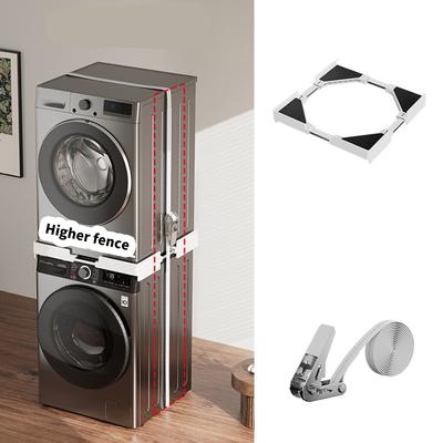 Подставка для стиральной машины Подставка для стиральной машины сушилки холодильника Регулируемая длина Антивибрационная Антишумовая Сушилка
