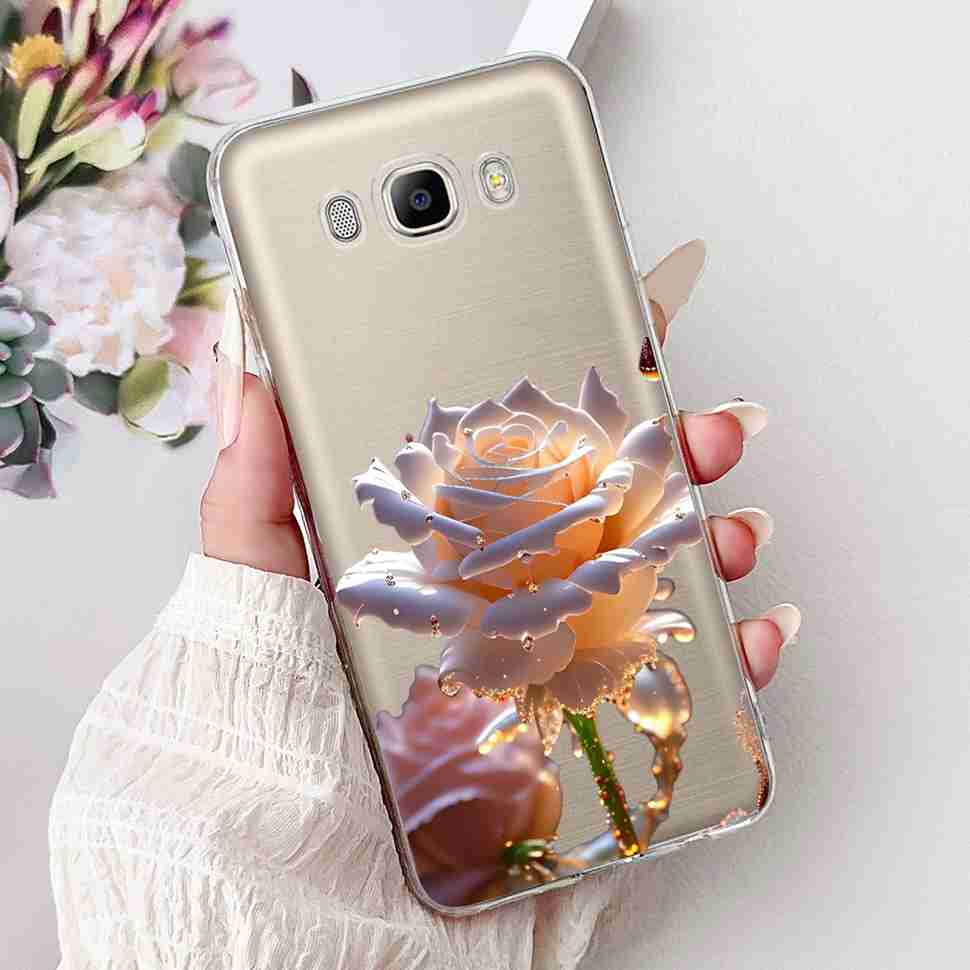 Для Samsung Galaxy J7 2016 SM-J710FN Мультяшные Животные Мягкий Силиконовый TPU Чехол Для Samsung J7 Core SM-J701F Модные Цветы Чехол