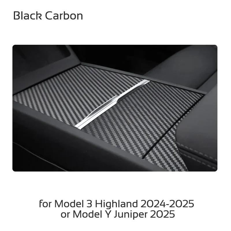 Для Tesla Model 3 Highland 2024 Y Juniper 2025 Защитная наклейка на крышку центральной консоли Пленка для панели центрального управления Автомобильные аксессуары