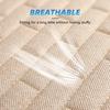 rear seat linen cover car protector breathable anti slip storage pocket beige universal