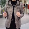 New Autumn Small Fragrance Style Coat Fashion Loose Short Plaid Jacket Middle-aged Mothers' Woolen Overcoat Large Size 5XL
