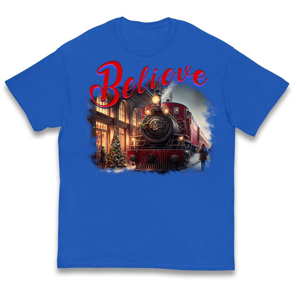 Polar Express Believe Christmas Train Kids T Shirt