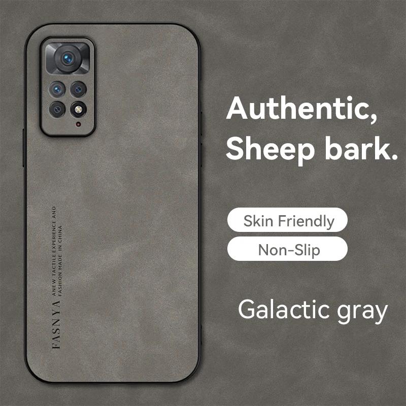 Чехол из натуральной овчины для Xiaomi Redmi Note 12 12S 12C 11 11S 10 10A 10C 9 9A 9C 9T A1 Plus Note13Pro Роскошная матовая задняя крышка