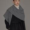Hyyk Lambs Wool Muffler Cape_Deep Gray