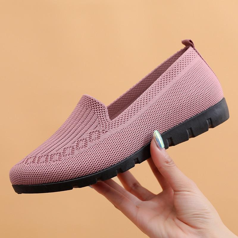 Очень большие женские дышащие кроссовки из сетки Flyknit для весны и лета, для мам среднего и пожилого возраста