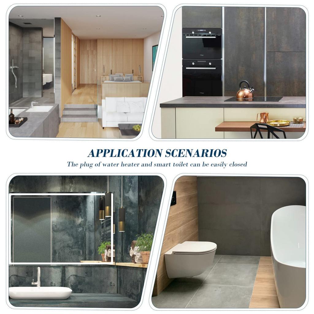 JECOMPRIS Большая водонепроницаемая крышка для розетки с 2 рядами, Защитная крышка для выключателя, Настенная розетка 86 дюймов, Водонепроницаемый бокс, Прозрачный (белый)