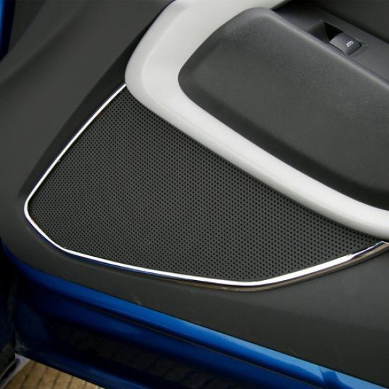 2pcs Door Inner Speaker Cover Decor Trim For Chevrolet Camaro 2017- Chrome