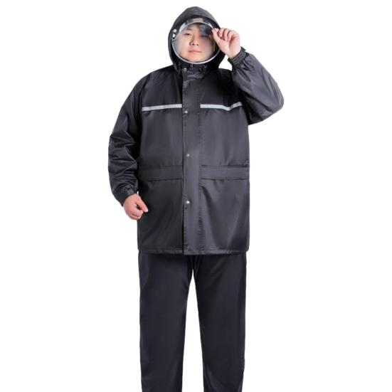 2 шт./компл., костюм от дождя для взрослых, водонепроницаемая, дышащая, высокая видимость, светоотражающая полоска, уличная куртка от дождя, брюки