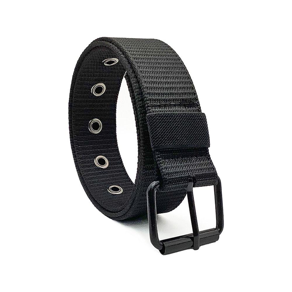 Vintage Casual Nylon Canvas Braided Belt Pin Buckle Waistband Weave Waist Band Ladies Dress Strap