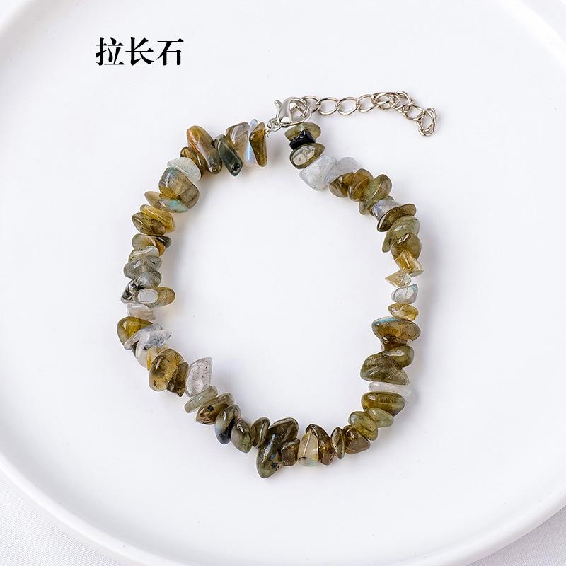 Браслет из натурального хрустального гравия, браслет из нерегулярного агата, модные ювелирные изделия из хрустальных камней