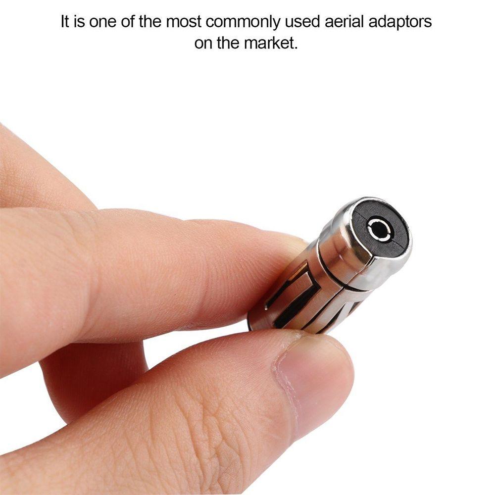 Alloy Vehicles Connector ISO To Din Aerial Plug Car Radio Stereo Antenna Mast Adapter