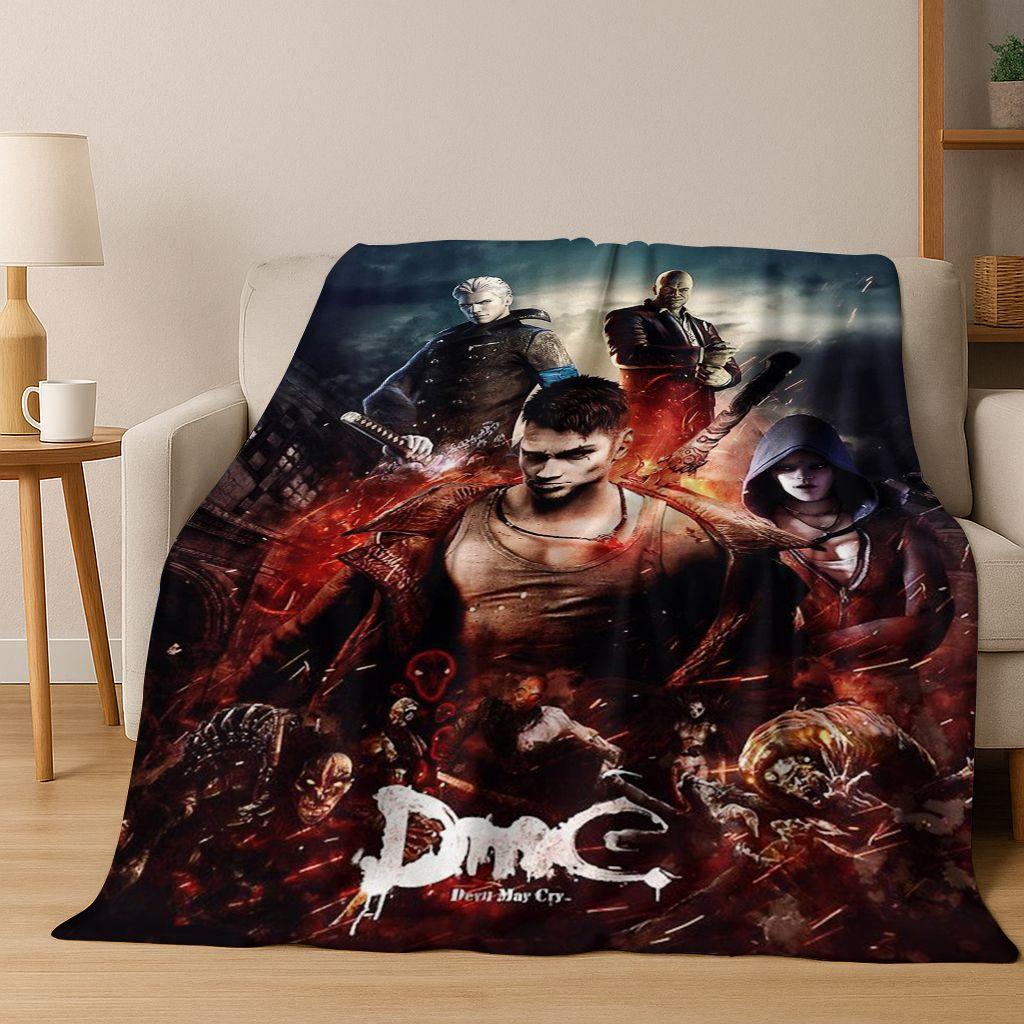 3D D-Devil May Cry DMC Игры Вергилий Данте Фланелевое одеяло, Теплое и уютное мягкое покрывало для дома, спальни, кровати, дивана, Подарок для ребенка