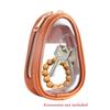 Leather Material Portable Jewelry Bag Retro Style Stylish Storage Jewelry Organizer Bag Organizer Function Transparent Design