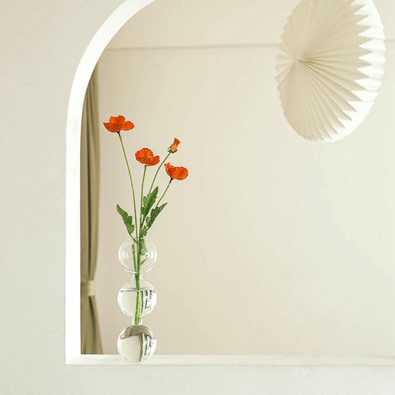 Ins Стеклянная ваза Цветочная композиция Гидропонные вазы Простые креативные стеклянные пузырьковые сферические вазы Домашнее искусство Декоративные украшения