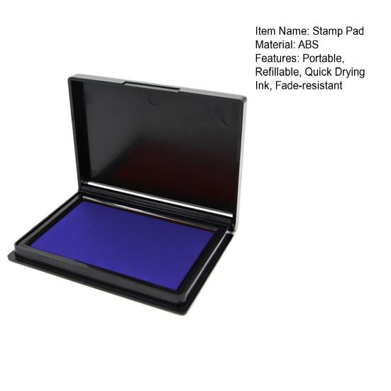 Reusable Stamp Pad Portable Ink Pad with Quick-Drying Ink Works with Rubber Metal And Wood Stamps Felt Pad for Office And Crafting