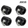 4Pcs AN10 Car Hose Finisher Clamp Hose End Cover Fitting Adapter Connector Black