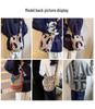 2025 Niche Designer Retro Leopard & Flower Cartoon Plush Messenger Bucket Bag