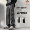 Men's Cotton Loose Straight Leg Cargo Pants
