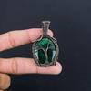 Malachite Pendant, 999 Copper Wire Wrapped Pendant Jewelry. Gift For Women Handmade Pendant Gemstone Jewelry