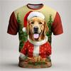 Fashion Men's New Christmas Dog 3D Printed T-shirt for Men and Women Y2k Harajuku Street Unisex Short Sleeve