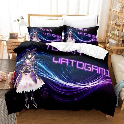 Новый комплект постельного белья Date A Live Токисаки Куруми Односпальный Полуторный Двуспальный Кинг-сайз Комплект для кровати Взрослый Детский Спальня Аниме Комплекты пододеяльников
