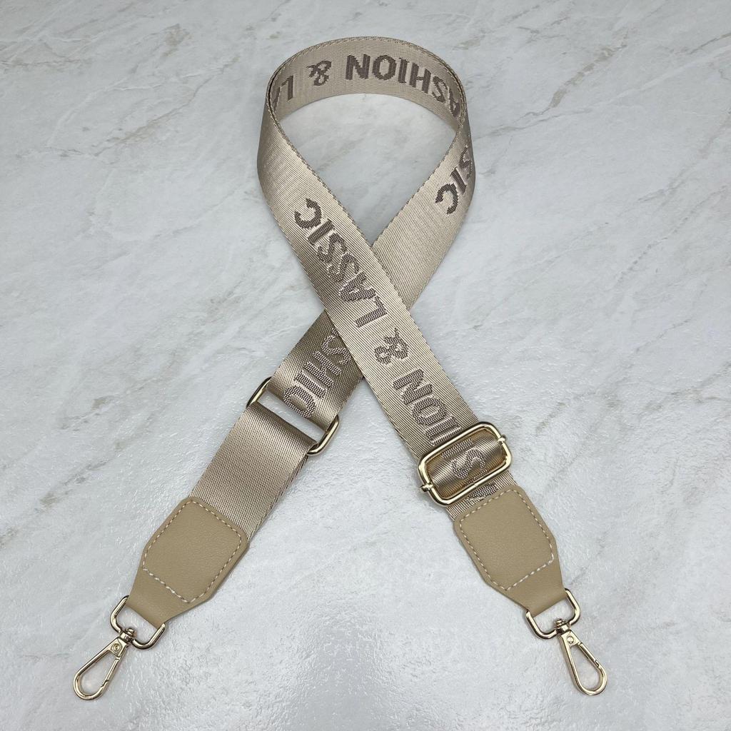 Регулируемый модный ремень для женской сумки через плечо с буквенным принтом - широкий тканый аксессуар.