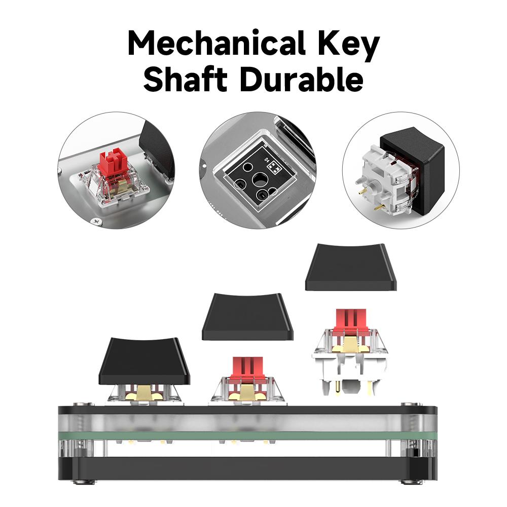 USB-C Настраиваемая клавиатура Мини Копировать Вставить 2 3 6 Клавиш Ручка со светодиодной RGB-подсветкой Механические Горячей замены Программируемые Макро-клавиатуры