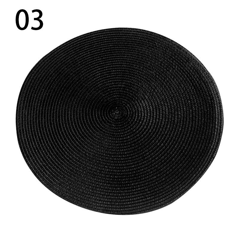 Round Placemats For Dining Table Coaster Heat-Resistant Placemats Stain Resistant Anti-Skid Washable Cotton Woven Tableware Mat
