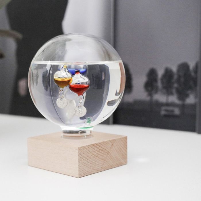 Термометр - Kikkerland - Пузырь - Прозрачное стекло - Показывает комнатную температуру - Декоративный