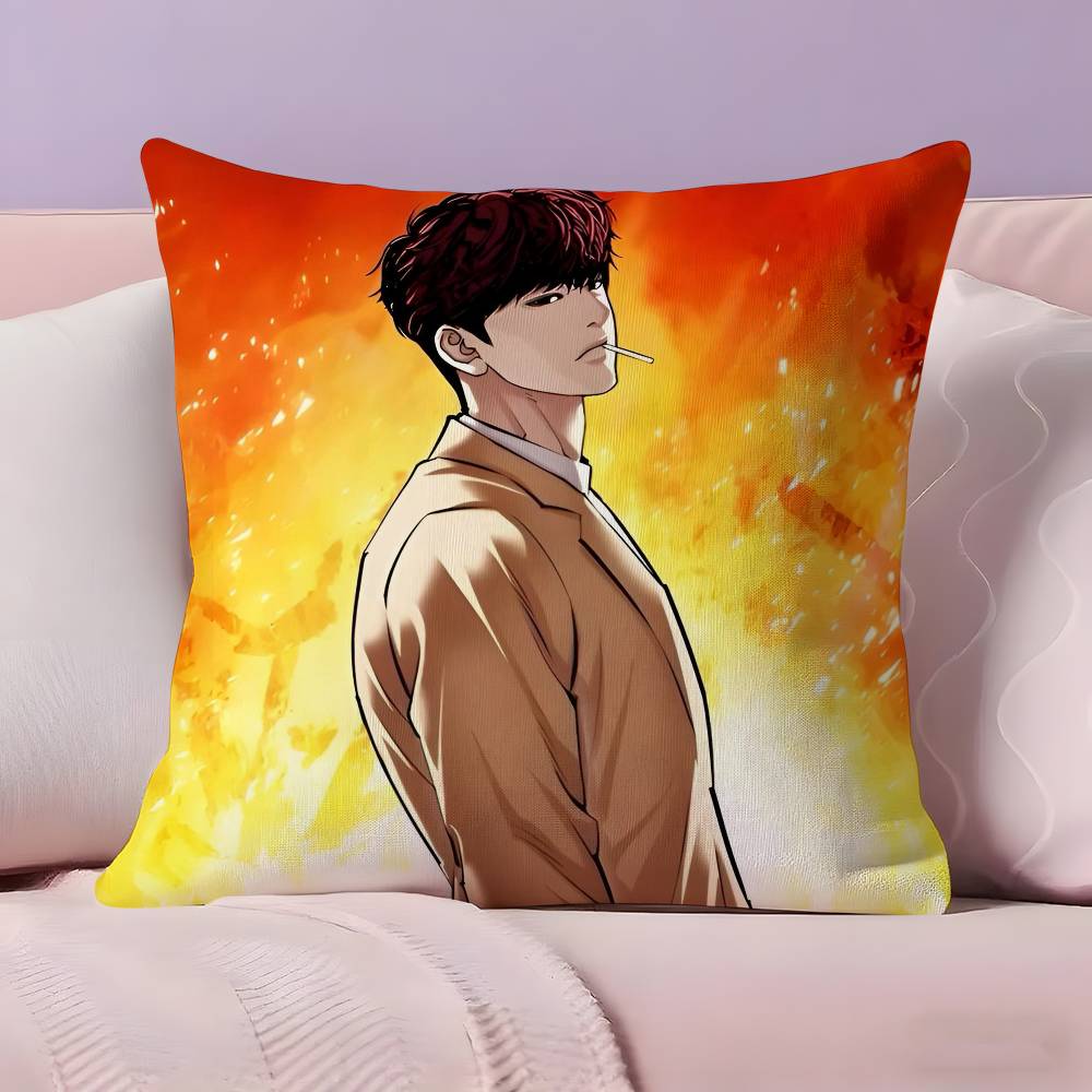 Korea Anime L-Lookism Pillow Case Ultra Soft Skin Friendly Fabric Cloud Like Comfort & Concealed Zipper